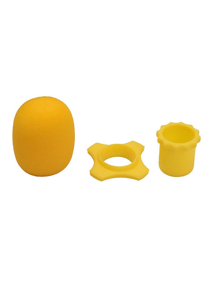 microphone protection accessory kit with foam windshield anti-rolling silicone ring bottom rod sleeve holder for wireless handheld mic - Image 1