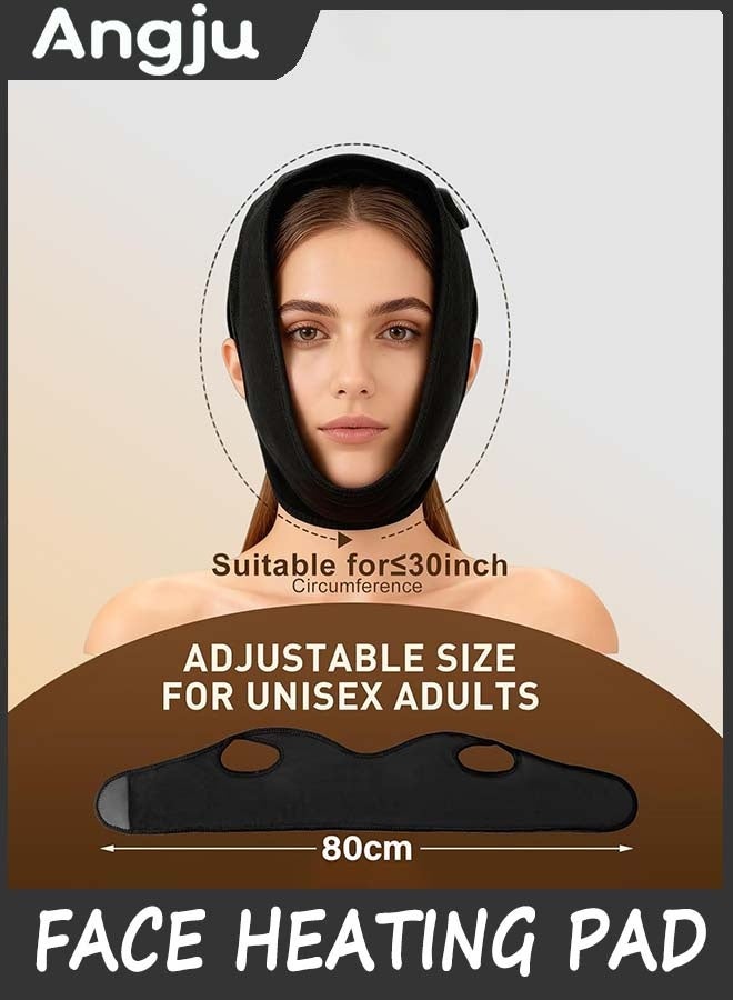 Angju Cordless Face Heating Pad For Tmj Pain Relief, With 3 Heat And Time Settings, Wrap, Rechargeble Warm Compress Jaw Chin Wisdom Teeth - Image 3