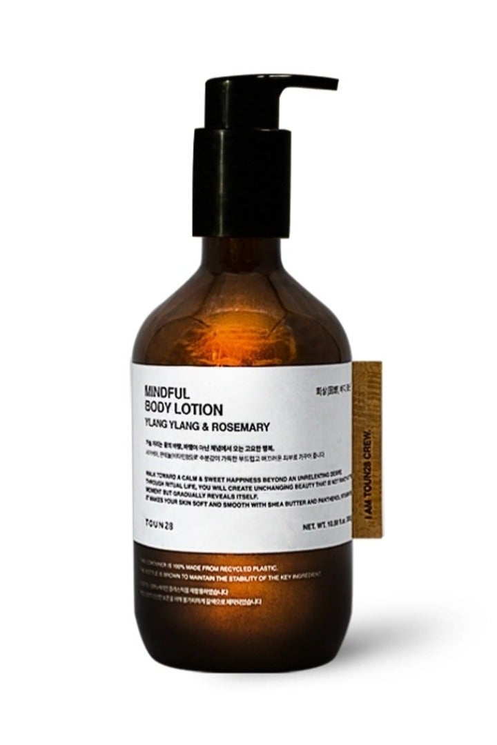 TOUN28 Mindful Body Lotion with Ylang Ylang & Rosemary – Deep Hydration & Soothing Care – Floral-Citrus Scent, 100% Recycled Bottle, Vegan Korean Body Care for All Skin Types, 300ml - Image 1