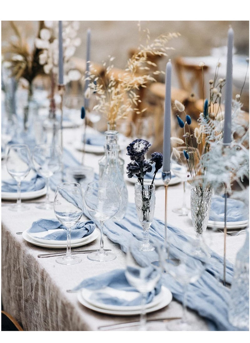 Generic 2PCS Table Runners - Cheesecloth Table Runner 90*400CM, Table Runner Cheese Cloth Table Runner for Wedding, Table Decorations  - Image 4