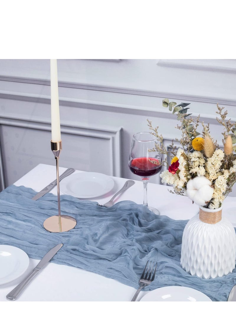 Generic 2PCS Table Runners - Cheesecloth Table Runner 90*400CM, Table Runner Cheese Cloth Table Runner for Wedding, Table Decorations  - Image 2