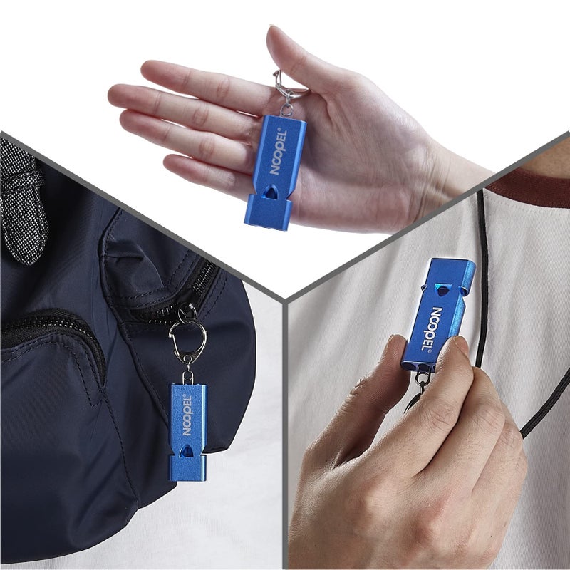 NOOPEL Whistle Emergency Noopel Three Tubes Survival Whistles 2 Pack with Lanyard for Hiking Camping Kayak Sports Outdoor Safety Kids Lifeguard Rescue Signaling (Blue) - Image 5
