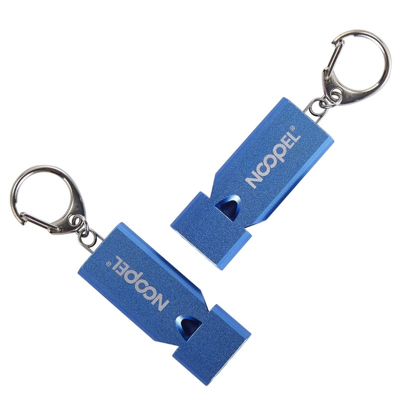 NOOPEL Whistle Emergency Noopel Three Tubes Survival Whistles 2 Pack with Lanyard for Hiking Camping Kayak Sports Outdoor Safety Kids Lifeguard Rescue Signaling (Blue) - Image 4