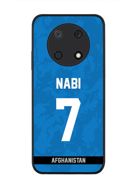 Rugged Black Edge Case for Huawei nova Y90, Slim fit Soft Case Flexible Rubber Edges Thin Cover - Player Name - Mohammad Nabi, Jersey Number- 7