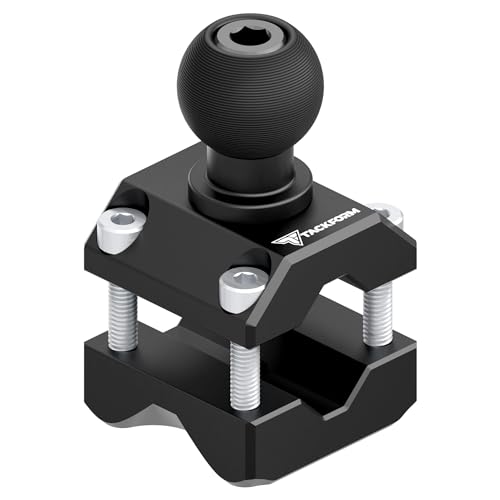 Tackform 3/8" - 5/8" Bar Clamp - CNC Aluminum | Dual Type-B Connections 20mm Ball and Dovetail/Flange | Securely Mount on Headrest Bars, Crossbars, and Mirror Bars - Image 1
