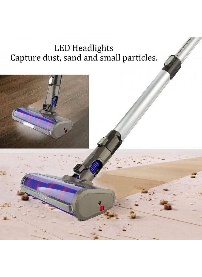Weile - Replacement Soft Roller Cleaner Head Compatible with Dyson V6 Animal, V6 Fluffy, DC58, DC59, DC61, DC62, DC74 Cordless Vacuum Cleaner, Hard Floor Attachment with Headlights - Image 1