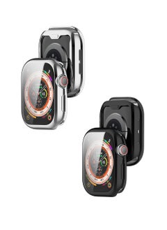 X-level 2 Pcs Case for Apple Watch Series 10 46mm Soft TPU Shockproof Cover,All-inclusive Screen Protector Protective Case for Apple Watch Series 10 46mm (Black&Silvery) ﻿  - Image 1
