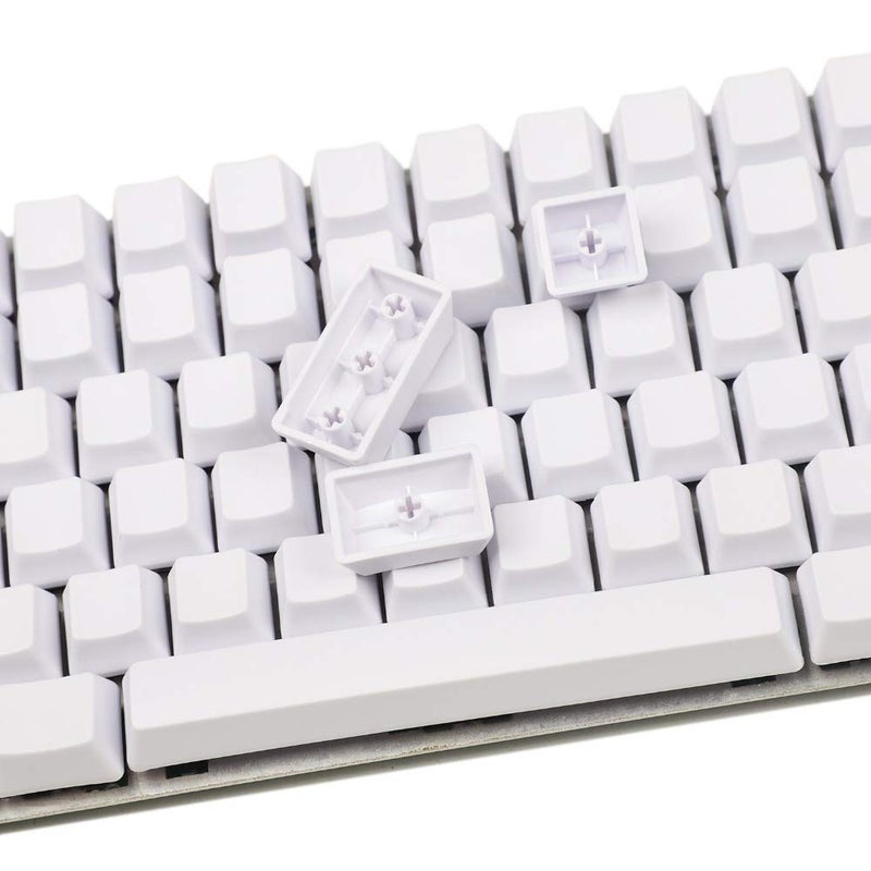 YMDK White Black Dolch Thick PBT 84 68 64 Blank Keyset OEM Profile Keycaps for MX Mechanical Keyboard Keychron K2 K6 Keycool Tada68 YD64 (White) - Image 2