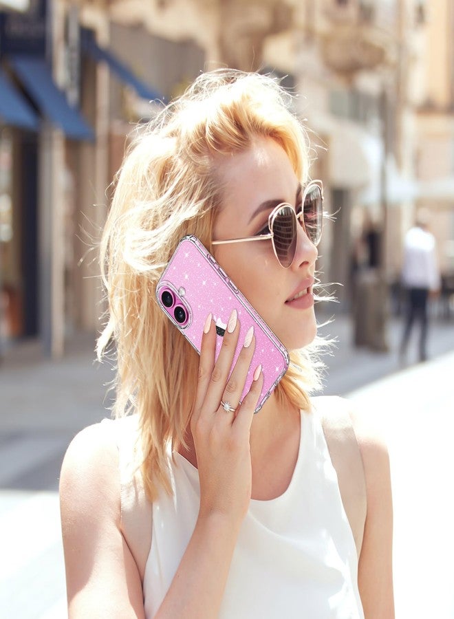 Hython for iPhone 16 Case Glitter, Clear Glitter Sparkly Shiny Bling Sparkle Cute Cover, Anti-Scratch Soft TPU Thin Slim Fit Shockproof Protective Phone Cases for Women Girls, Clear Glitter - Image 5