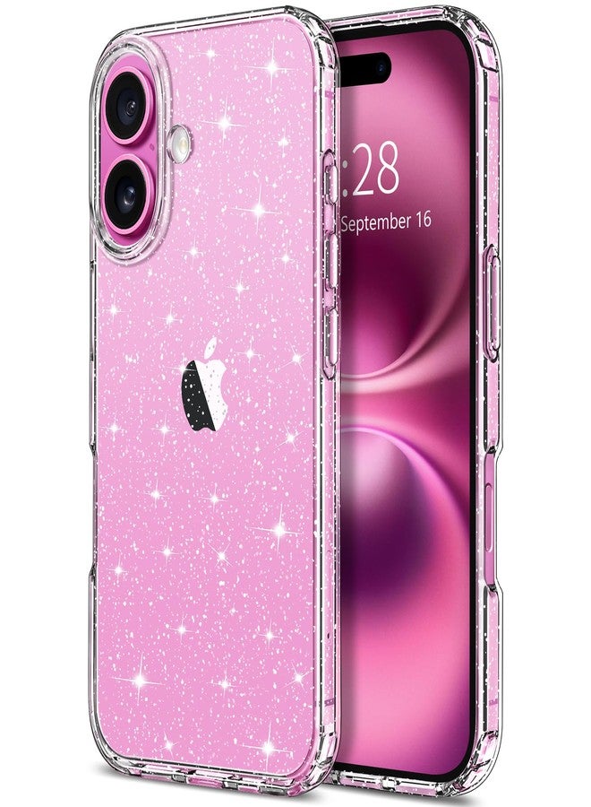 Hython for iPhone 16 Case Glitter, Clear Glitter Sparkly Shiny Bling Sparkle Cute Cover, Anti-Scratch Soft TPU Thin Slim Fit Shockproof Protective Phone Cases for Women Girls, Clear Glitter - Image 1