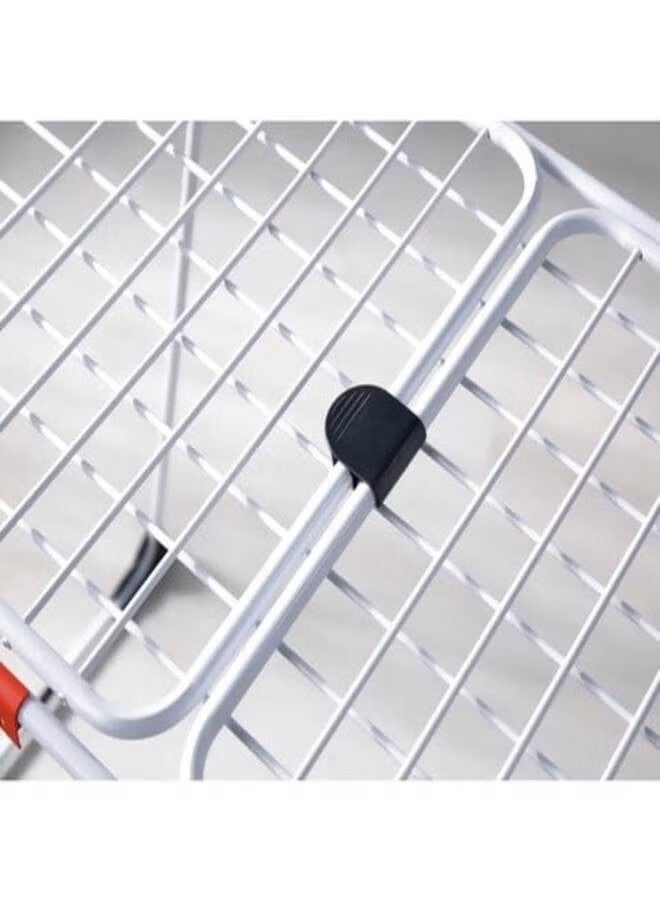 فيليدا مجفف ملابس داخلي مرن من إنفينيتي مزود بأرجل وأجنحة فولاذية متوازية، ورف قابل للتمديد، وأسلاك مقاس XXL، وثبات فائق - Image 2