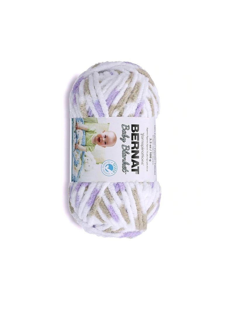 Bernat Bernat Baby Blanket Big Ball Yarn Little Lilac Dove Print - Image 2