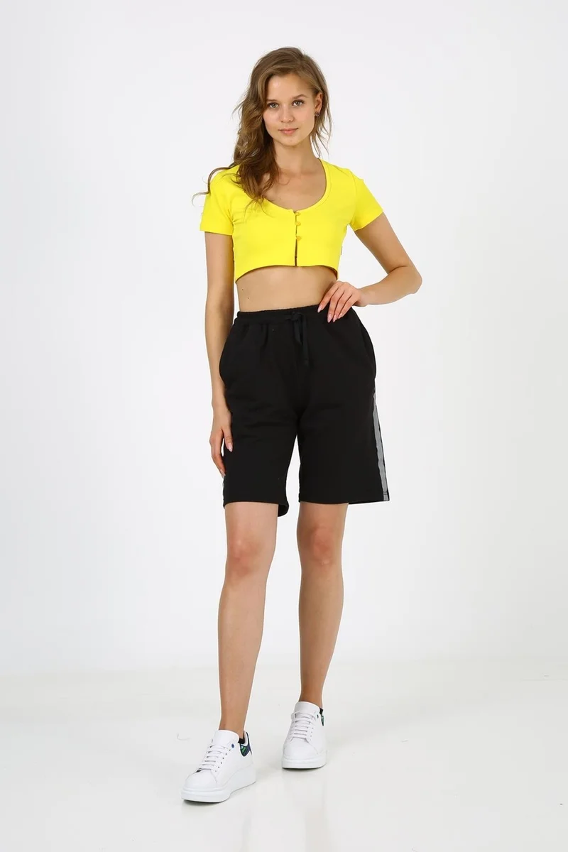 Alexander Gardi Buttoned Crop T-Shirt (B21-5025)