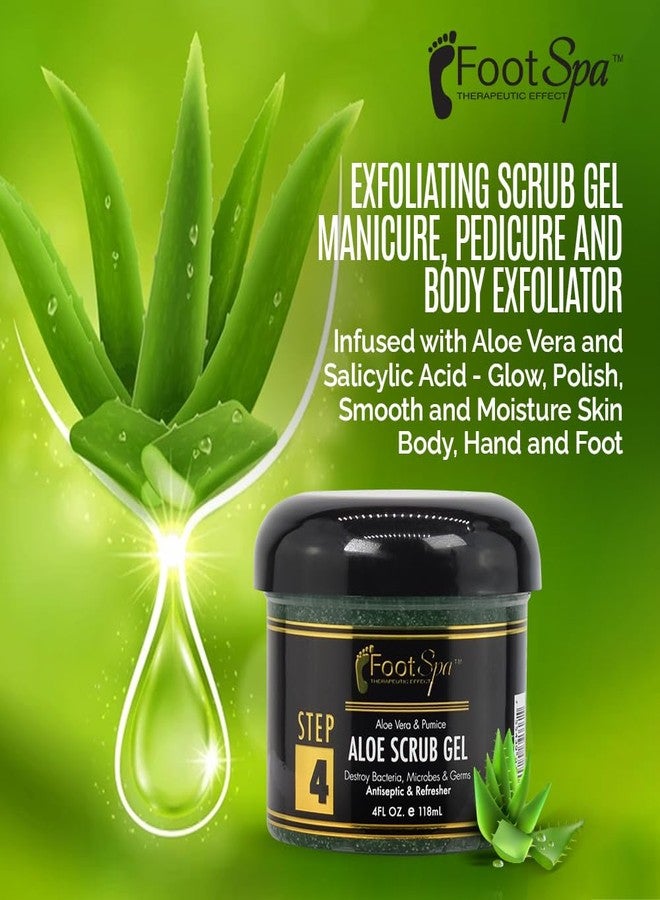 footspa FOOT SPA - Exfoliating Scrub Gel, 4 Oz - Manicure, Pedicure and Body Exfoliator Infused with Aloe Vera and Salicylic Acid - Glow, Polish, Smooth and Moisture Skin - Body, Hand and Foot - Image 2