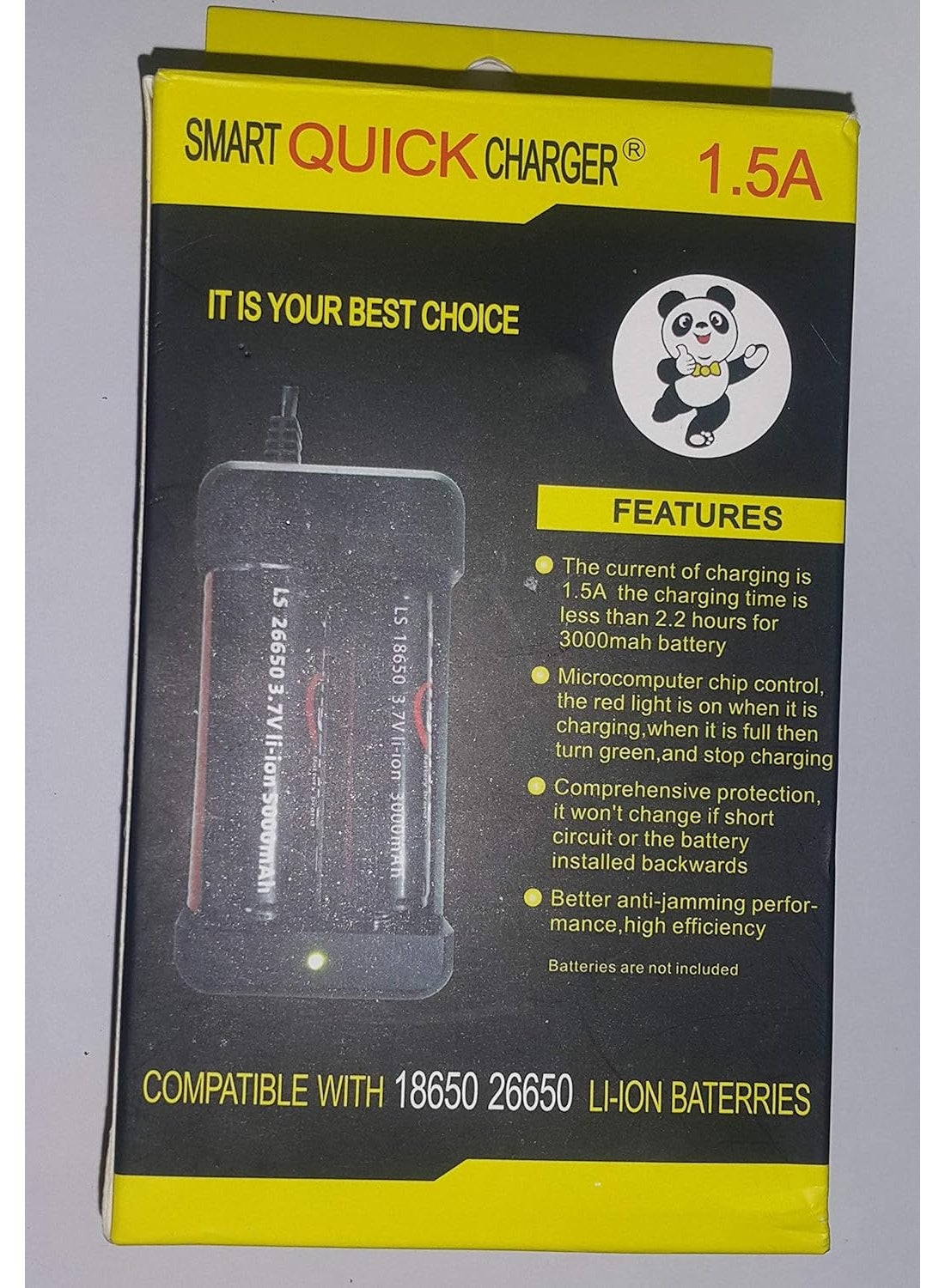 LI-ION LI-ION Dual Slot li-ion Battery Charger For 18650 Rechargeable Batteries Z391D247C51211D7C9F56Z