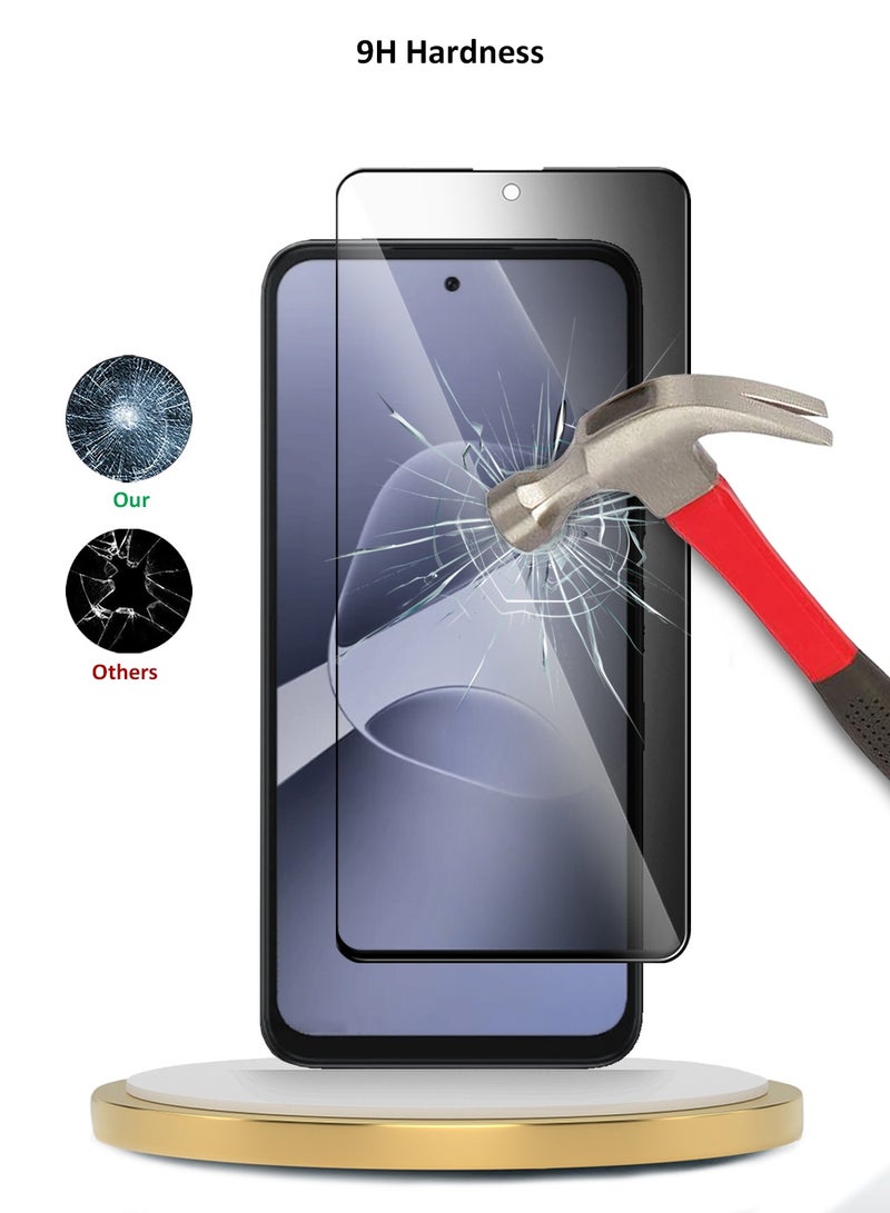 دبليو تيك حماية شاشة زجاجية معززة كاملة الغطاء لصالح انفينكس هوت 60i 4G 2025 سلسلة بريميوم E2E للخصوصية (MSGECP) - شفافة/أسود - Image 3