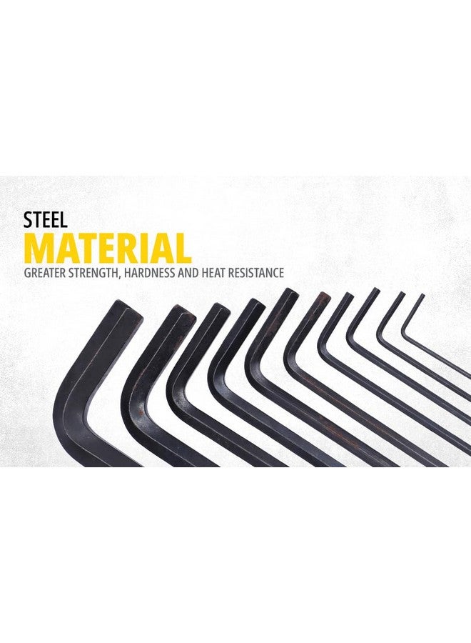 STANLEY 69-253 10-Piece Metric Hex Key Set with Anti-Rust Properties for Home, DIY & Professional Use, YELLOW & BLACK - Image 4