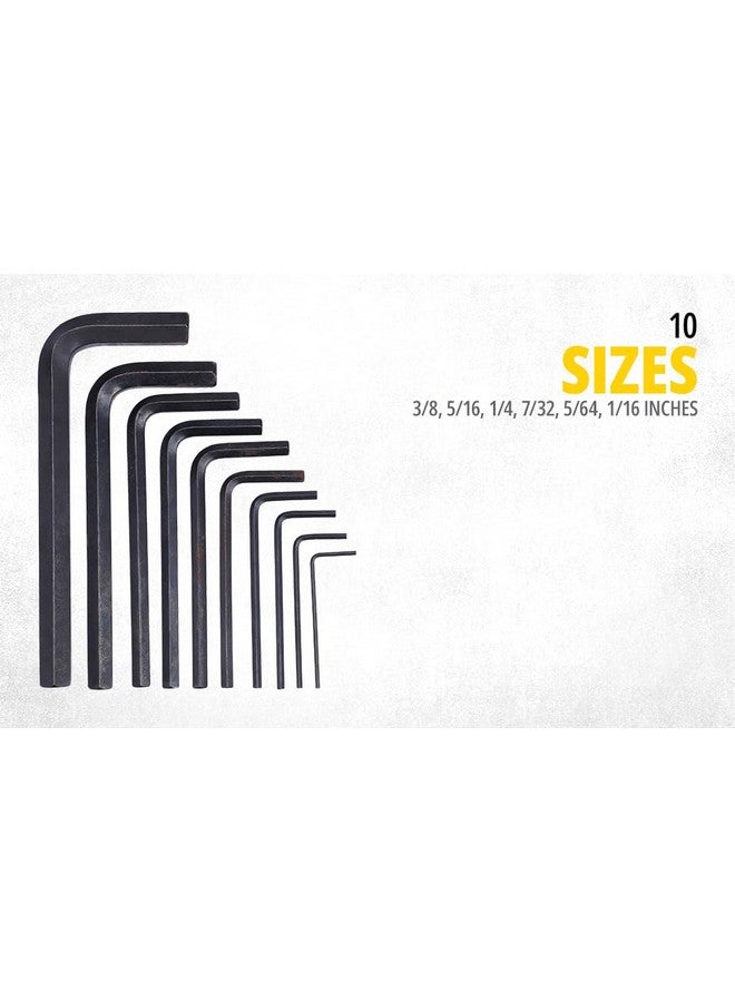 STANLEY 69-253 10-Piece Metric Hex Key Set with Anti-Rust Properties for Home, DIY & Professional Use, YELLOW & BLACK - Image 3