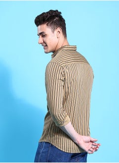 The Indian Garage Co Men Slim Fit Abstract Printed Full Sleeves Cutaway Collar Casual Shirt  - Image 3