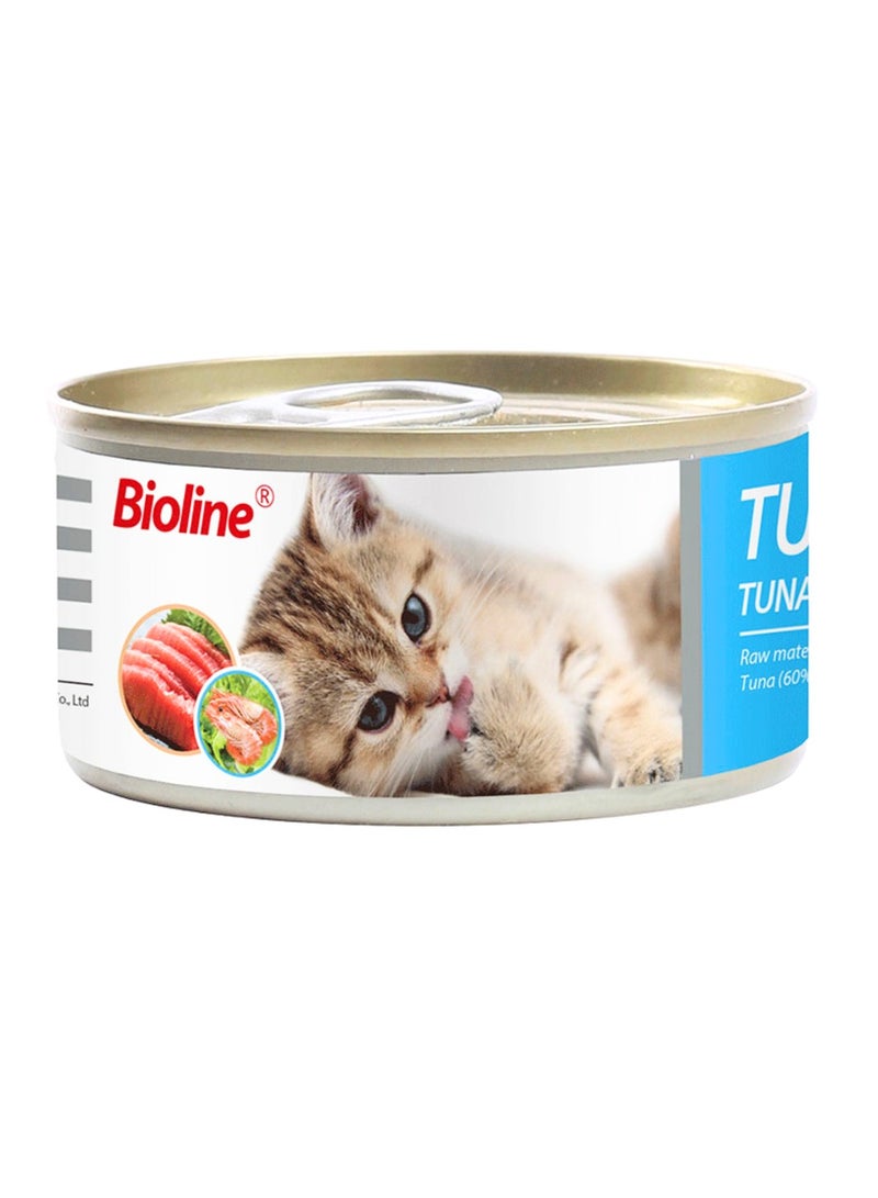 بايولاين علبة تونة للقطط من بيولاين، 85 جم - [نكهة - تونة + روبيان]، 6 قطع - Image 2
