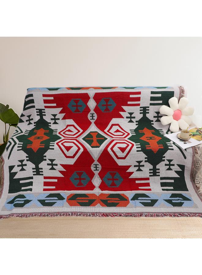 Bluejw Picnic Blanket Ethnic Style Camping Multi-functional Thread Blanket Customizable Sofa Blanket Sofa Towel Cover Blanket Camping Mat Picnic Mat - Image 1