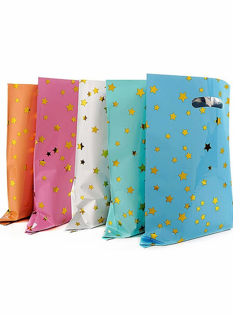 50 Kids Party Favors Bags Assorted Favor Birthday Goodie Candy in 5 Colors Goody for Birthdays New Years Graduations Anniversaries Baby Showers - Image 1