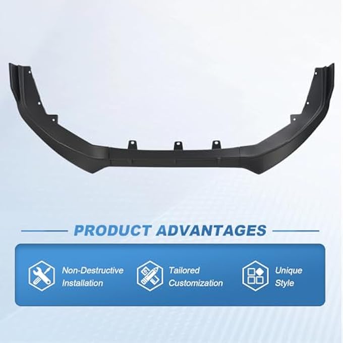 Fancemot Matte Black Front Bumper Lip Compatible with Nissan Sentra 2024 2025, Front Splitter Protector Body Kit - Image 5