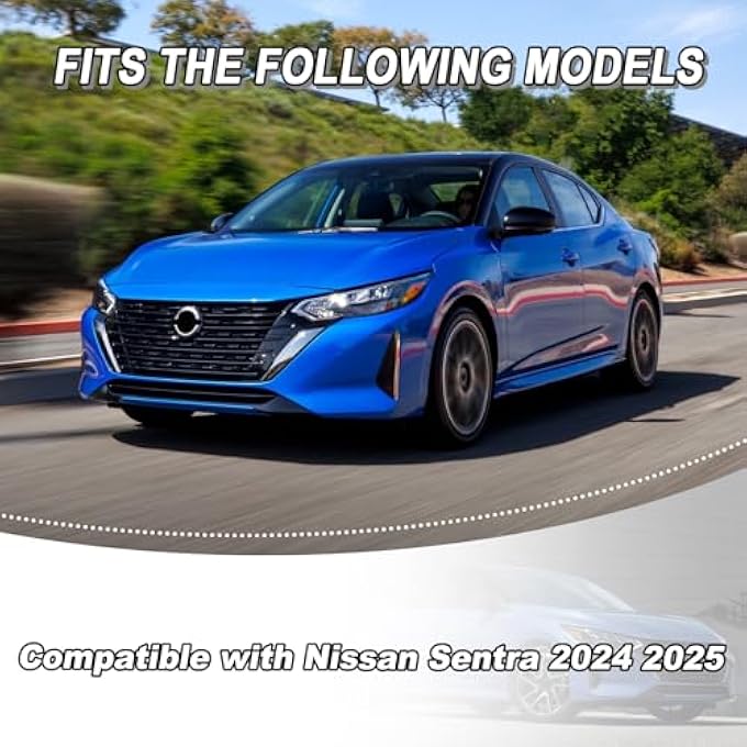 Fancemot Matte Black Front Bumper Lip Compatible with Nissan Sentra 2024 2025, Front Splitter Protector Body Kit - Image 2