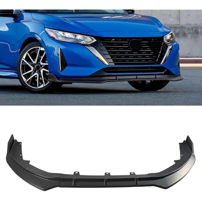 Fancemot Matte Black Front Bumper Lip Compatible with Nissan Sentra 2024 2025, Front Splitter Protector Body Kit - Image 1