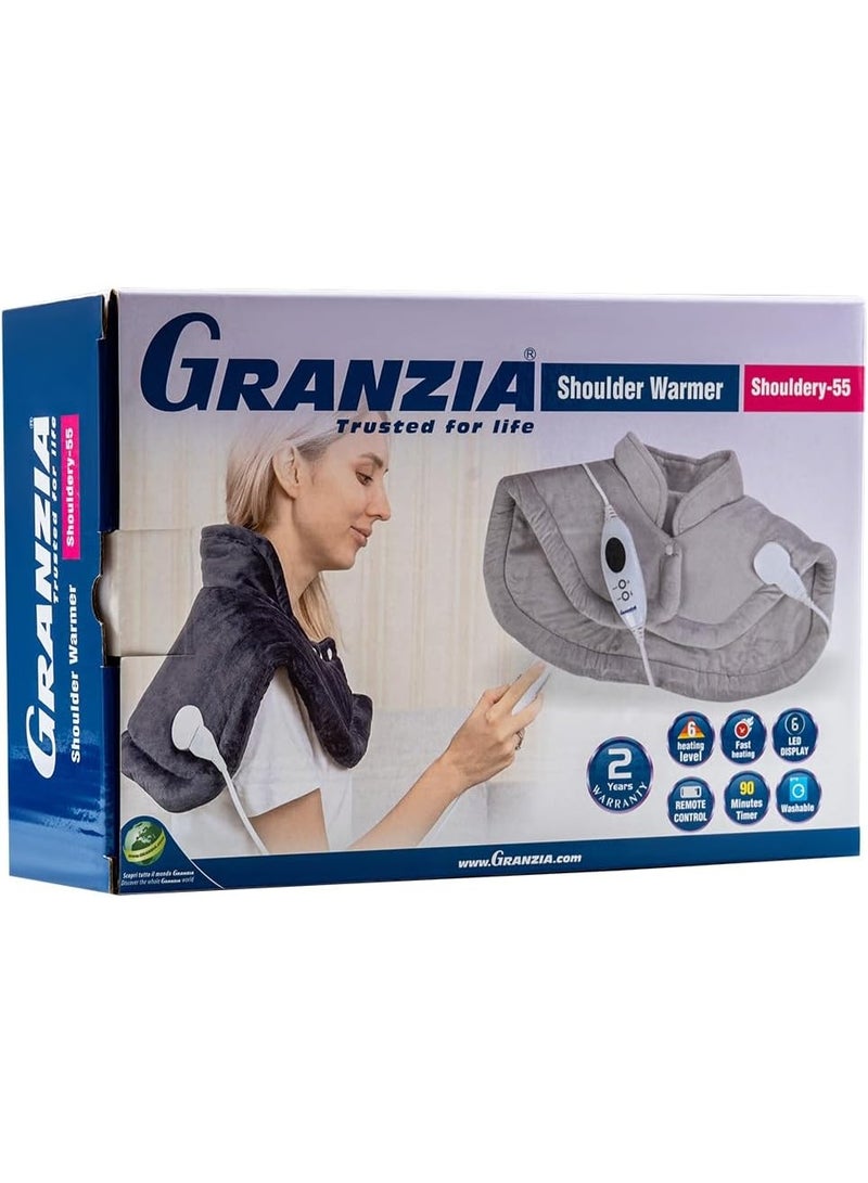 Granzia Shoulder & Neck Heating Pad (GZ-55) - Ergonomic Heat Therapy Wrap with 6 Heating Levels - Fast Relief for Muscle Tension & Stiffness - Image 1