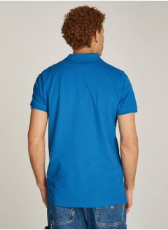 Men's Slim Placket Polo - Cotton, Blue - pzsku/Z391D81EA495D9517ED35Z/45/_/1723744062/1c110811-8020-427f-b436-707b18fb0599