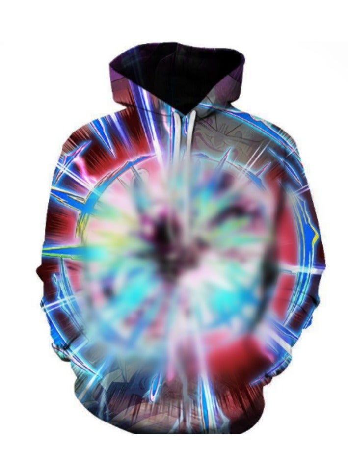 KUYING New Youth Bead Printed Casual Loose Sports Hoodie  - Image 1