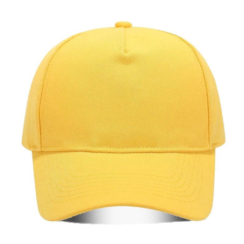 High-end pure cotton five solid color curved along the light plate copper buckle adult baseball cap cap sunshade cap can be printed and embroidered LOGO Military green - Image 3