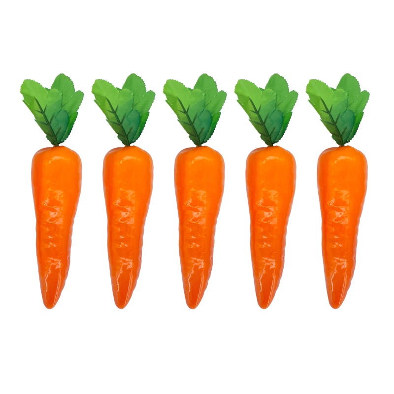 Lorigun Lorigun 5 Pcs Simulation Carrots Artificial Vegetables HomeKitchen Decorations 