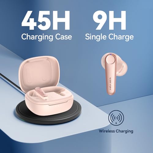 EarFun Air Pro 3 Noise Cancellation Earbuds 2023 VGP Gold Award, Qualcomm aptX Adaptive Sound, 6 Mics CVC 8.0 ENC Wireless Earbuds, Bluetooth 5.3 ANC Earbuds Wireless, Multipoint Connection (Pink) - Image 5