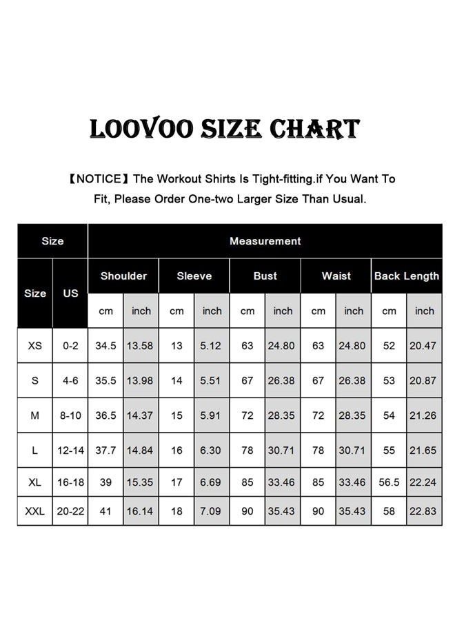 LOOVOO قمصان رياضية للنساء 1/2/3 عبوة تي شيرت ضغط رياضي جاف لليوغا وصالة الألعاب الرياضية، A1_2 عبوة_أسود ورمادي داكن_أكمام قصيرة، S - Image 5