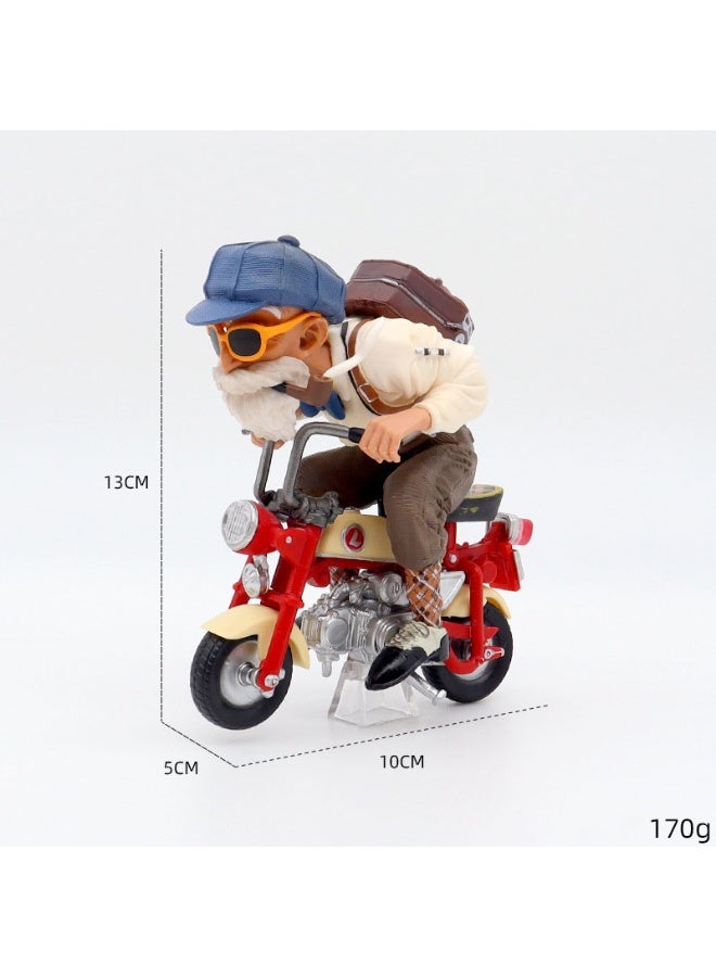 HALAMODO Dragon Ball Master Roshi on Bicycle, a Trendy Collectible Ideal for Birthday Gifts and Desk or Car Decor 13 cm - Image 1