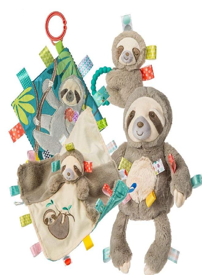 Taggies Soothing Sensory Crinkle Me Toy with Baby Paper & Squeaker, 6.5 X 6.5, Molasses Sloth - Image 4
