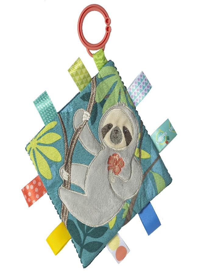 Taggies Soothing Sensory Crinkle Me Toy with Baby Paper & Squeaker, 6.5 X 6.5, Molasses Sloth - Image 5