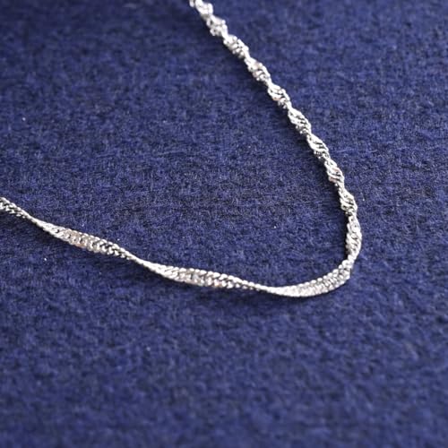 Clara 925 Sterling Silver Twisted Chain Necklace in 18 inches | Gift for Women and Girls| With Certificate of Authenticity and 925 Stamp - Image 3