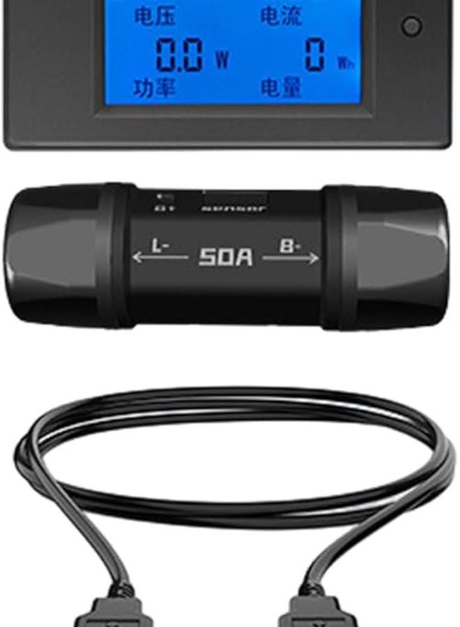Digital Voltmeter Ammeter Combo 50A Shunt 1m Cable Accuracy Display Easy To Use - Image 1