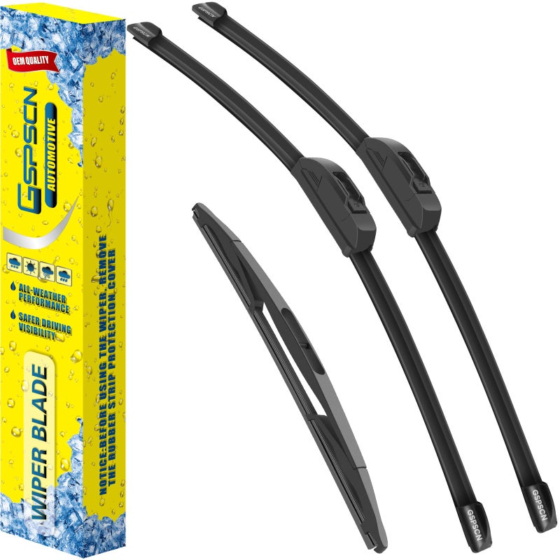 GSPSCN 3 Wipers Replacement For Jeep Wrangler 20172007Wrangler JK 2018Original Equipment Windshield Wiper Blades Set 151512 Set of 3