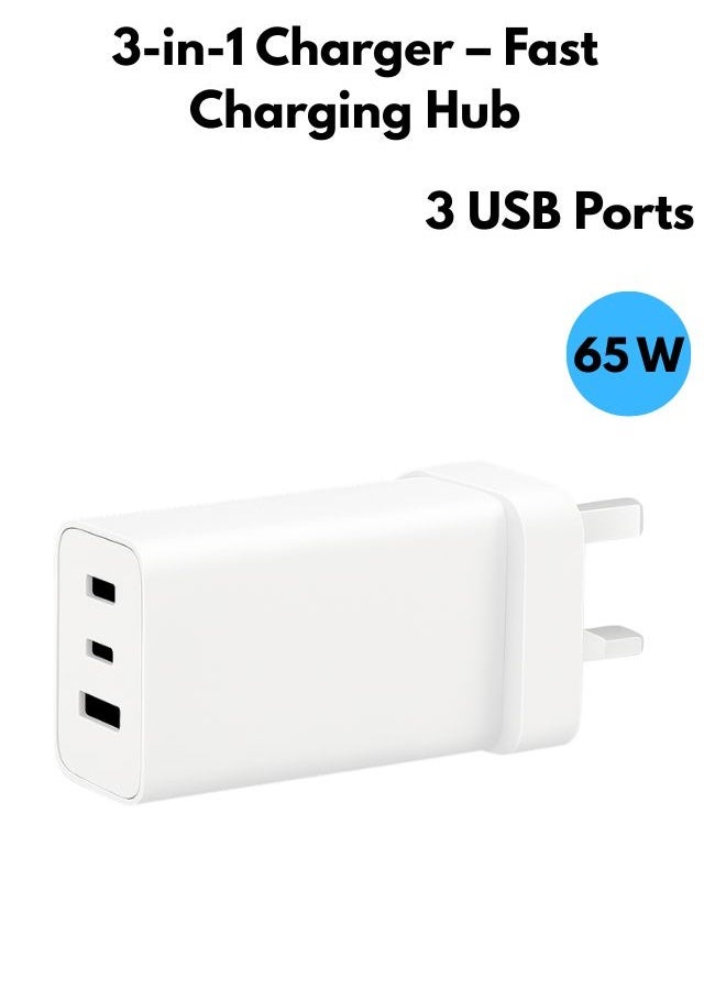 65W USB-C PD Wall Charger – fast charging power adapter for iPhone, Xiaomi, Huawei, Samsung & more. Compact, efficient, universal - Image 1