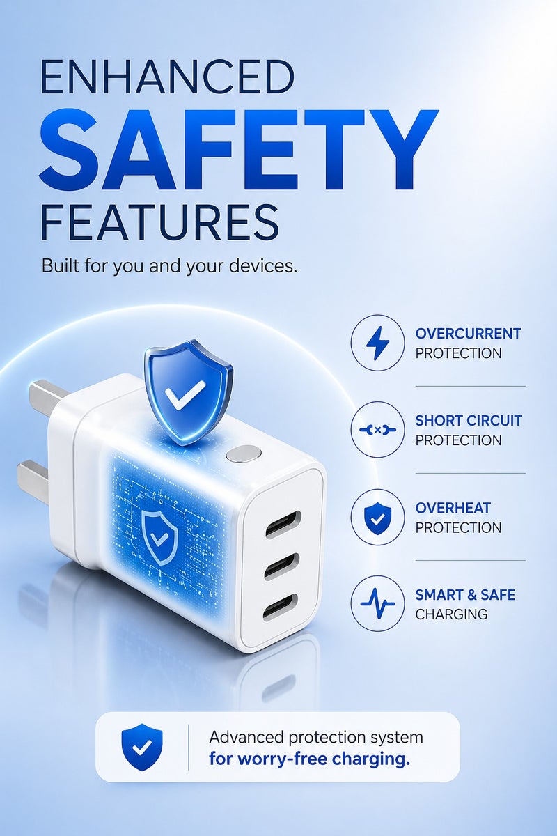شاحن حائط USB-C PD بقوة 65 واط - محول طاقة سريع الشحن لأجهزة iPhone وXiaomi وHuawei وSamsung وغيرها. صغير الحجم، فعال، وعالمي. - Image 4