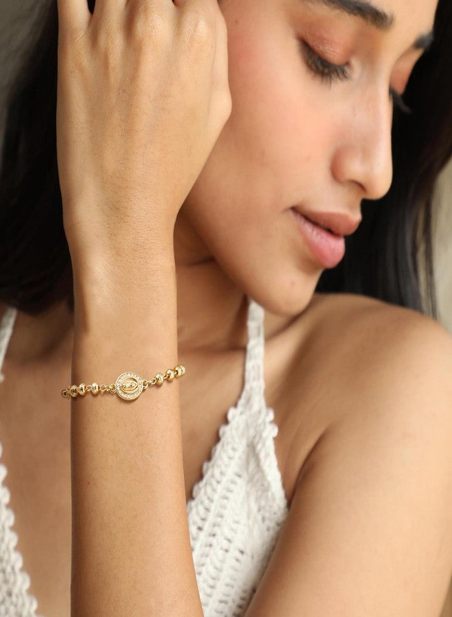 XUANPAI Women's Gold Virgin Mary Bracelet - 14k Gold Plated Rosary Bead Cross Bracelets,Hypoallergenic Non Tarnish Religious Rosarios Catolicos Virgen de Guadalupe Jewelry,Catholic Baptism Gifts for Her - Image 2