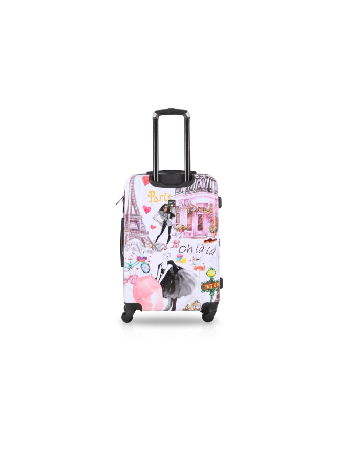 توتشي طقم حقائب سفر بغلاف صلب وطبعة باريس لوف 3 قطع ألوان متعددة 84 x 35 x 55 سم T0163 - Image 3