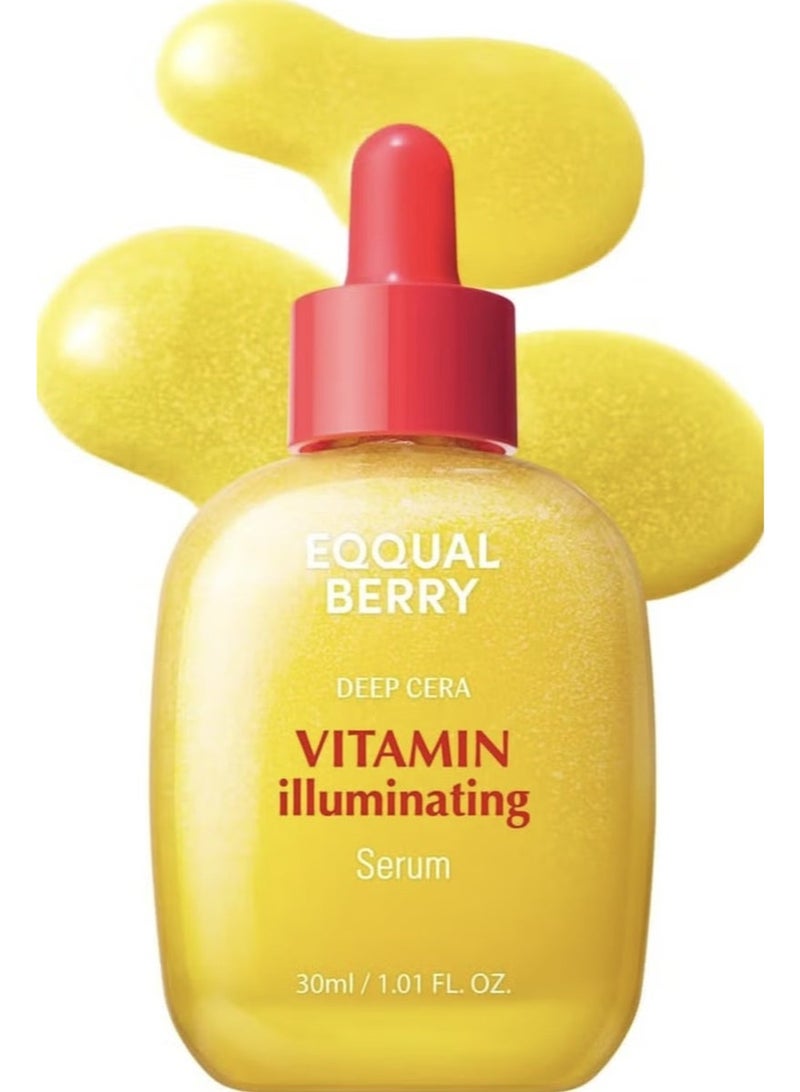 Eqqualberry Vitamin C Brightening Serum - Brightening Serum with Acerola and Niacinamide to Strengthen Skin Barrier and Hydrate with Ceramides and Hyaluronic Acid - 30ml - Image 1