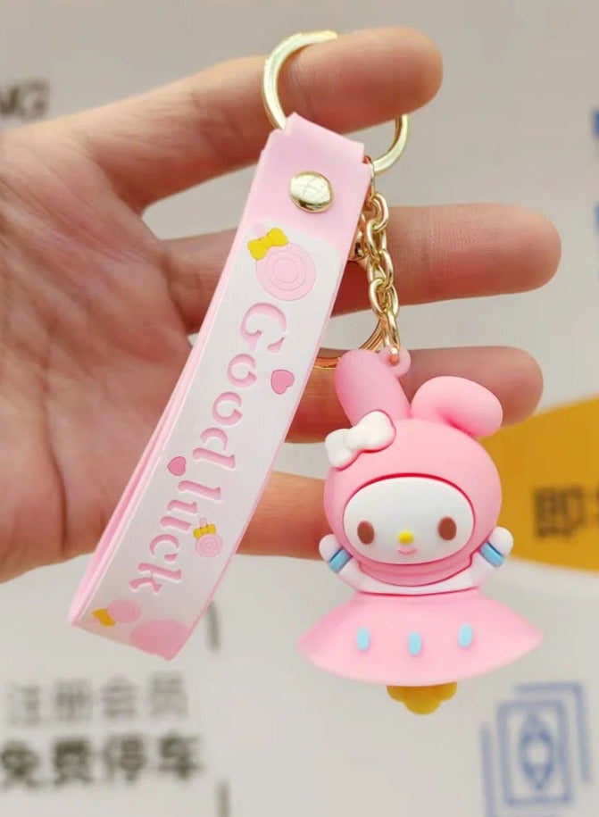 Generic Distinctive cartoon keychain distinctive accessory high-quality anime keychain with Cinnamoroll My Melody Kirumi design that fits with car keys wallet and bag wonderful and beautiful gift - Image 2