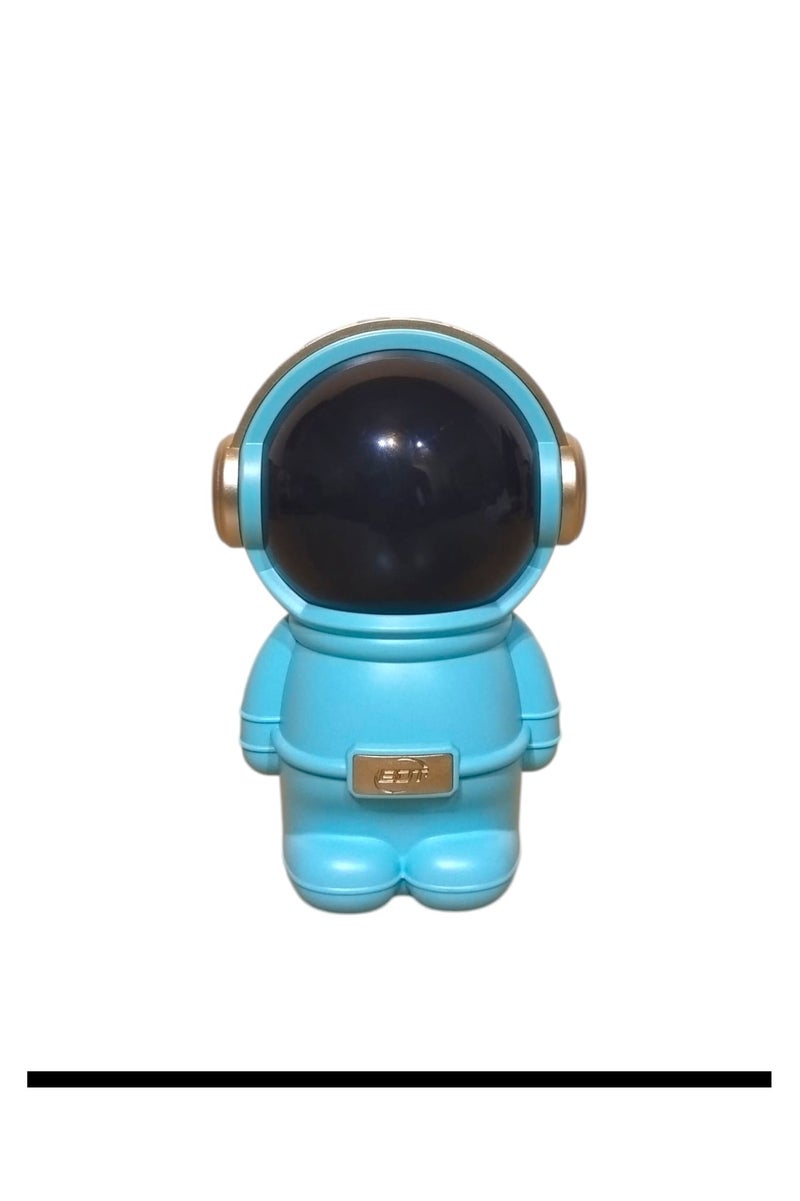 BDT مكبر الصوت AN153 مكبر الصوت الثقيل AN153 مكبر الصوت Astronaut RGB RGB 7W - شحن من النوع C، بطارية احتياطية لمدة 6 ساعات، أضواء LED متعددة الألوان لتجربة صوتية رائعة مكبر صوت بلوثوثوث (مكبر صوت رائد الفضاء) - أزرق - Image 1