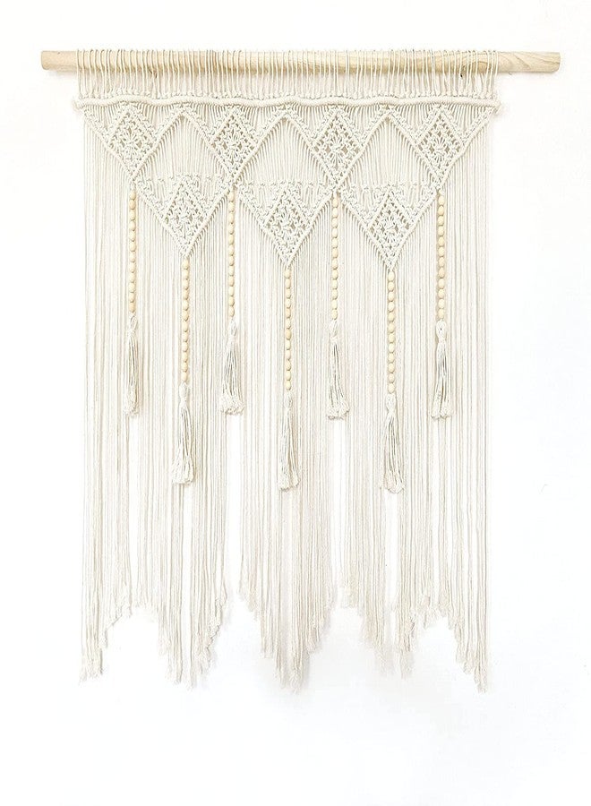 Youngeast Large Macrame Wall Hanging for Bedroom, Headboard, Window Curtains, Boho Wall Decor, Tapestry, Tassel Woven Backdrop 31"X39" (Wood Dowels Not Included) - Image 4